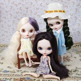 Dolls DBS Blyth Doll Tidak 4 Melengkung Bibir Kustom Matte Wajah met Alis Sendi Tubuh 1 6 Bjd Anime 230905