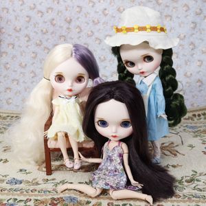 Poupées Es DBS Blyth Doll Tidak 4 Melengkung Bibir Kustom Matte Wajah avec Alis Sendi Tubuh 1 6 Bjd Anime 230905