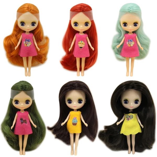 Dolls Factory Mini Blyth Doll Nude Doll 10cm 10 estilos y colores diferentes vestidos al azar