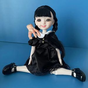 Dolls Fashion 16 Bjd Doll Black Braid 30cm Multiple Joint Mobility Girls Kids Toy Gift 231124