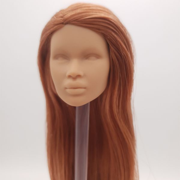 Muñecas Moda Realeza 16 Escala Nadja Rhymes Piel húngara Color cobre Integridad del cabello Cara sin pintar Cabeza de muñeca 230904