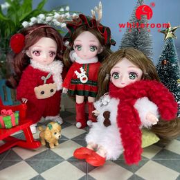 Poppen voor meisjes speelgoed bjd mini anime meisje kerstcadeau baby lichaam 3d grote ogen mooie diy speelgoed kleding aankleden 112 221208