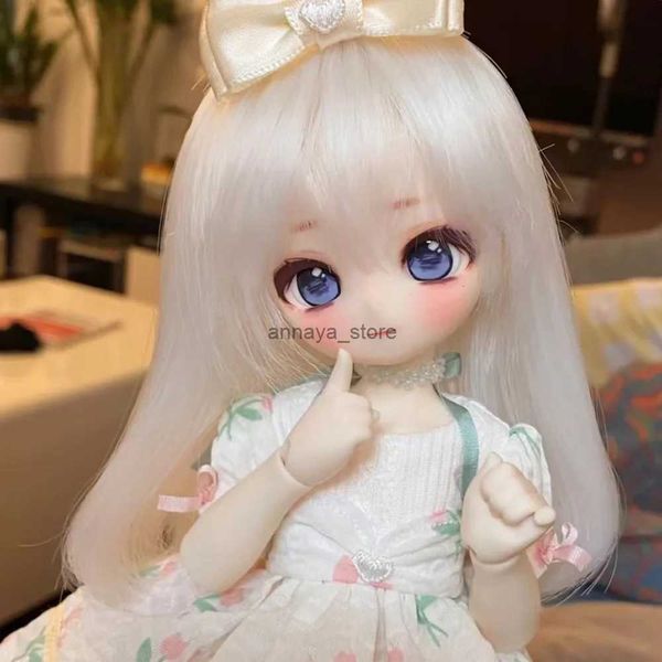 Muñecas gaoshundoll1/6Bunny Rabbit cara de anime resina Qbaby blythe MDD VOLKS DIY cabeza de práctica de maquillaje para regalo de cumpleaños caja misteriosa de moda