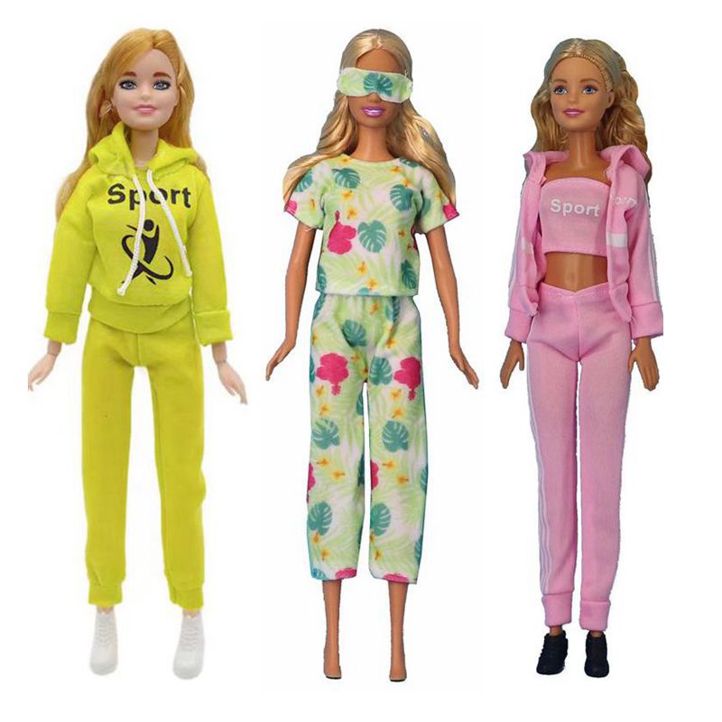 Dolls tjej sovande och sportkläder och tillbehör för amerikanska tjejdockor kläder barn leksaker dolly accessoarer för doll diy flicka nuvarande mini dollhus leveranser