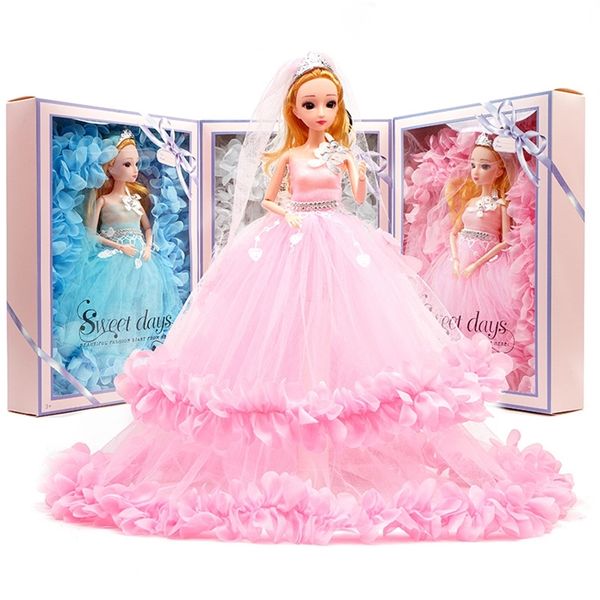 Poupées fille jouets poupée simulation enfants bjd habiller cadeaux de noël dessins animés mignons mariage princesse 220912