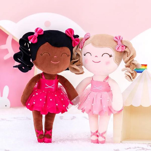 Muñecas Gloveleya Muñecas de felpa Muñecas con rizos Regalos para niñas Muñecas de tela Muñeca de trapo para niños Bailarina de ballet negra Juguetes de peluche Juguetes para niñas de ballet LJ2010