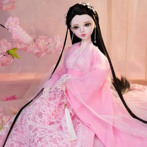 Dolls Handmade 13 BJD 60cm Jinmi Fuyao Chinees Hanfu TV -personage Balljointed Doll volledige set met kleding speelgoed voor meisjes cadeau 230815
