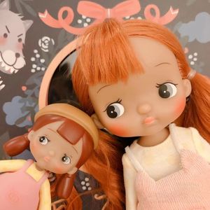 Dolls Holala Doll de drie kleine varkens met mini of pipita schattig meisje figuur aangepaste speelgoed body moveerbare poppenvriend diy cadeau 230811