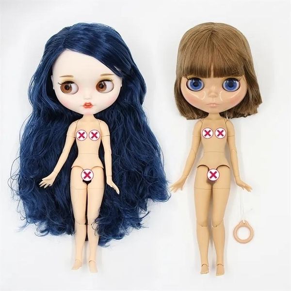 Muñecas ICY DBS Blyth Doll 1/6 bjd cuerpo articulado cabello colorido cara personalizada juguetes especiales son adecuados para regalos DIY 220315