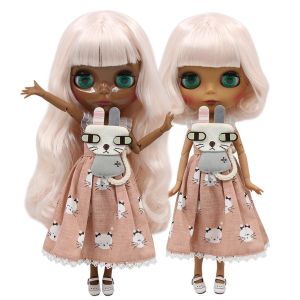 Poupées ICY DBS Blyth Doll 1/6 bjd ob24, jouet corps articulé, rose pâle, mélange de cheveux blancs, 30cm, jouet anime pour filles