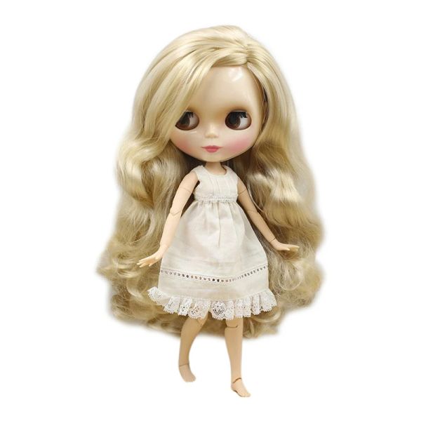 Poupées Icy Dbs Blyth Doll 1/6 bjd jouet cheveux blonds articulations du corps côté séparation des cheveux visage brillant 30cm filles cadeau