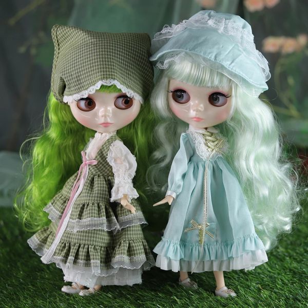 Poupées Icy Dbs Blyth Doll 1/6 Corps joint 30cm Skin White Casual Robe Set BJD Toys Fashion Gift Gift