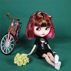 Poupées ICY DBS Blyth Doll 16 bjd cheveux roses et bruns corps articulaire 30 cm filles cadeau anime poupée nue 231122