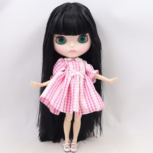 Poupées ICY DBS Blyth Doll Pour la série NoBL9601 Cheveux noirs Lèvres sculptées Visage mat Corps commun 16 bjd 230210