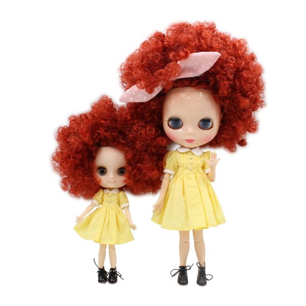 Muñecas ICY DBS Blyth Doll middie 16 bjd 18 pelo rizado afro 30 cm 20 cm niña regalo juguete anime 230904