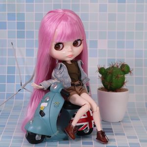 Poppen Icy DBS Blyth Doll Soft Pink Hair White Skin Joint Body Neo 16 BJD OB24 Anime Girl Toys 230814
