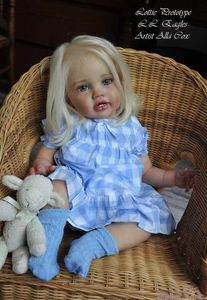 Muñecas en stock FBBD 24 pulgadas Reborn Bbay Doll Kit Lottie Sin pintar Tacto suave Realista para niños 230630