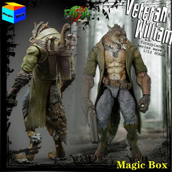 Dolls in Stock Furay Planet Mufp002 1/12 Scale loup-garou Vereran William Action Figure Modèle 20cm Figure d'anime Doll Toys Girth