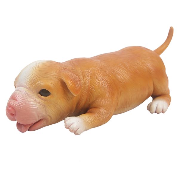 Poupées IVITA 18CM 100 poupée de chien Reborn en Silicone complet avec des yeux doux réaliste jouets d'art de collection pour enfants cadeau de noël 230710