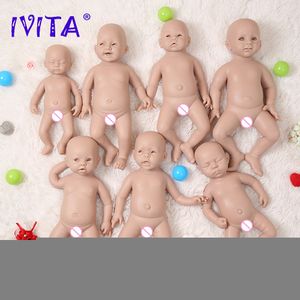 Muñecas IVITA Silicona Reborn Baby Doll 3 Colores Ojos Opciones Realista nacido Sin pintar Sin terminar Suave DIY Kit de juguetes en blanco 221201