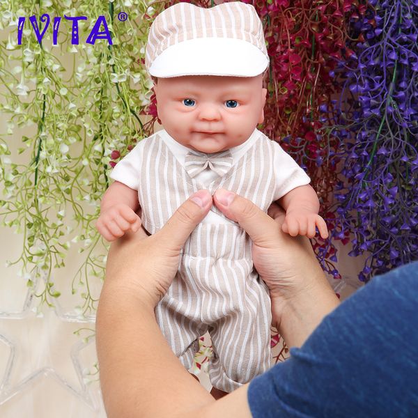 Muñecas IVITA WB1512 14 pulgadas 1,65 kg 100% cuerpo completo silicona Reborn Bebe muñeca Coco muñecas suaves realista niño bebé DIY en blanco niños juguetes 230210