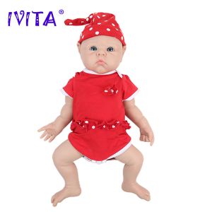 Poppen ivita wg1525 18,5 inch 3,29 kg 100% full body siliconen herboren babypop realistische meisje poppen zachte baby diy blanco kinderen speelgoed speelgoed