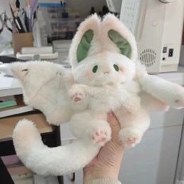 Poupées kawaii spirit magique lapin coussins en peluche blanche batte mignon jouet créatif en peluche oreiller en peluche