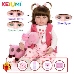 Dolls Keiumi Reborn Bebe Doll speelgoeddoek Body Gevulde realistische babypop met giraf Toddler Verjaardag Kerstcadeaus 230220