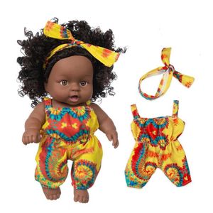 Dolls Lifelike Real Reborn Doll Vinyl Baby Doll Reallist Reallist africain Néonatal Baby Doll Soft High Quality Childrens Gift Toy S2452202 S2452201