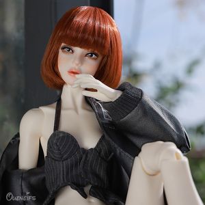 Dolls Lila Doll BJD 14 Striped Bikini Black Jacket Cool Handsome Style Girl Toys Design to Friends 230427