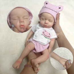 Dolls Loulou Girl 13 "Full Corps Soft Solid Silicone Bebe Reborn Doll Mabiet à la main
