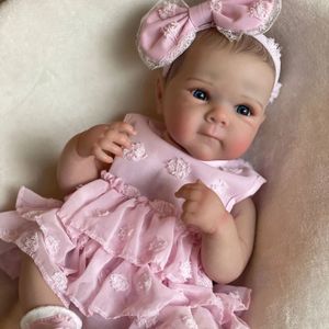 Poupées belle Bettie 45CM fille corps complet poupée en vinyle souple peint bébé avec des cheveux pour le cadeau de noël de l'enfant 231124
