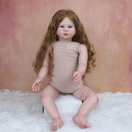 Poppen vele maat 3D siliconen siliconen herboren meisje baby pop zonder kleding zacht vinyl prinses peuter verjaardagscadeau verkleed speelgoed 220930