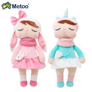 Poupées Metoo Angela poupée rose lapin licorne renard chat Fores animaux en peluche jouets nom personnalisé pour enfants anniversaire cadeaux de noël