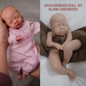 Muñecas Miaio Bebe Reborn Doll Kit Luna 12 pulgadas 30 cm Verdaderamente bebé Cuerpo de vinilo Toque suave Sin ensamblar Piezas en blanco sin pintar Juguetes de bricolaje 230210