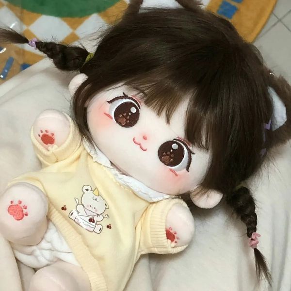Poupées Miaomiao coton poupée Stock 20 cm vêtements de bébé interchangeables poupée en peluche Figure poupée cadeaux aux filles 231012