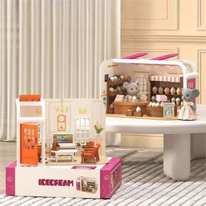 Poupées Articles miniatures Accessoires et meubles de maison de poupée Mini jouets ensemble maison boutique scène salon semblant Playset enfants cadeaux 231017