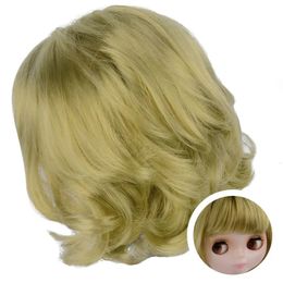 Poupées NBL Blyth accessoires de poupée pour bricolage poupée personnalisée Blyth Blyth cheveux de poupée avec dôme et cheveux du cuir chevelu avec frange et coiffure partielle 230928