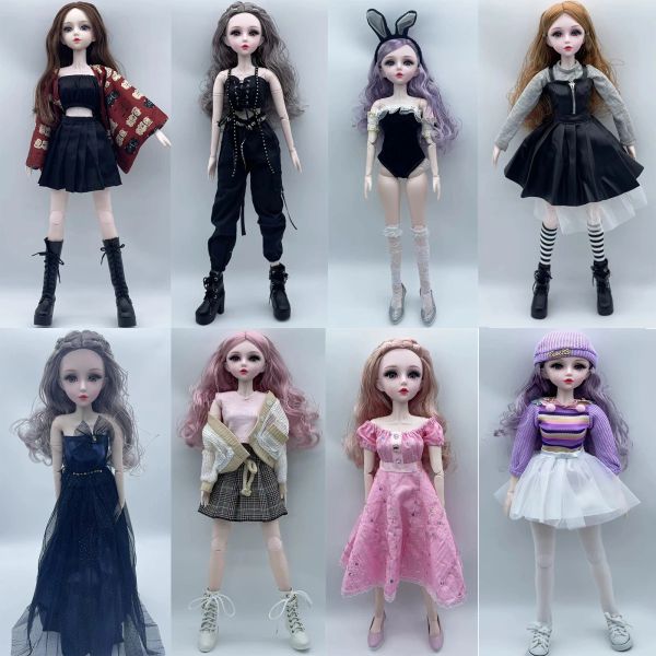 Dolls New Fashion 1/3 BJD Doll 60cm Doll Doll and Clothing Set Multi Joint Movable Doll Girl Toy Toy's Toy's Holiday Cadeaux
