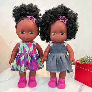Poupées Nouvelle simulation de fille noire africaine princesse poupée jouet cutané noire explosive régénération de poupée jouant house jouet childrens anniversaire cadeau s2452307
