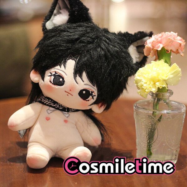 Muñecas sin atributos Monster Wolf Plush 20cm Doll Stuffed Dress Up Cospslay Anime Toy Figure Regalos de Navidad 230704