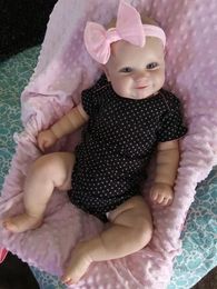 Puppen NPK 5060CM Zwei Optionen Reborn Baby Doll Kleinkind Real Soft Touch Maddie mit handgezeichneten Haaren Hochwertige Handarbeit 230904