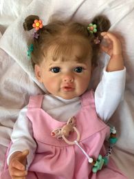 Dolls NPK 55 cm Full Body Silicone Silicone Waterproof Toddler Girl Doll Princess Betty Lifelike SOF Touch 3D Skin Meerdere lagen schilderen 230427