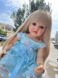 Muñecas NPK Betty 55 cm Reborn Baby Doll Cuerpo completo Silicona Impermeable Niña Princesa Realista Sof Touch 231117