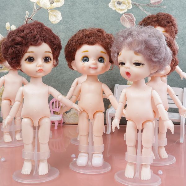 Bonecas Nude Body BOY Cara Bonita BJD Boneca 13 Articulações 16cm Olhos Amarelos Azuis Meninos Maquiagem Brinquedo Presente para Crianças 230427