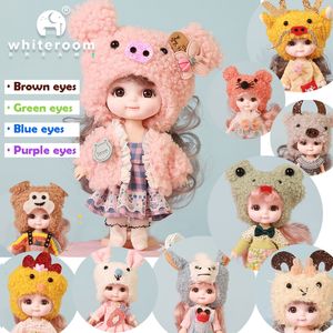 Muñecas Ob11 BJD muñeca Mini para niñas accesorios de ropa de animales 112 juguete bebé 3D ojos grandes hermosos juguetes DIY vestir regalo gratis 221208