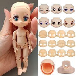 Dolls Mainan Boneka 11Cm Kulit Cokelat Putih Tubuh Ymy Bersama Bola Badan Set Tangan Cocok voor Gsc Molly Head Ob11 Bjd 230905