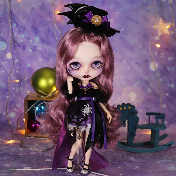 Bambole Ooak ICY DBS Blyth Doll Trucco Halloween Tim Burtons Corpse Bride Cosplay Dressing 16 BJD Anime Girl OB24 Giocattoli Regalo 230923