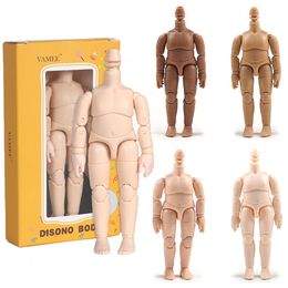 Poppen originele Disono DDF 10 cm lichaamspop Japanse bjd body voor GSC Clay Head 1 12bjd poppenkop OB11 Joint body vervanging handset 230210