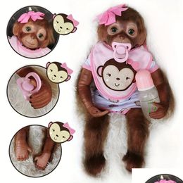 Poppen otarddolls 20 aap herboren handgemaakte schattige baby met zachte touch realistische peuterpop voor kinderen verjaardag 231130 drop levering t dhxuj